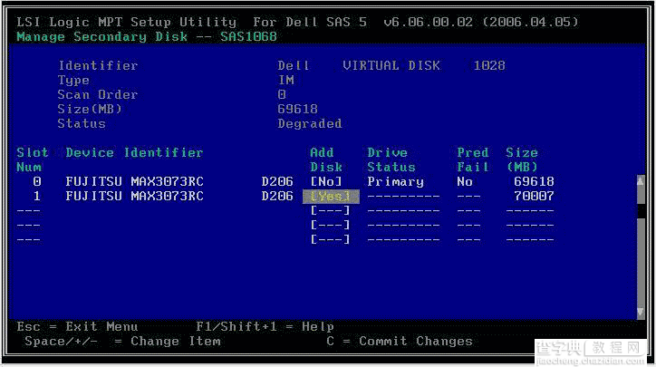 dell服务器 SAS5、6IR阵列卡配置方法(图文详解)31