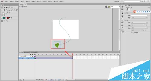 Flash怎么没制作一片树叶飘落动画?19