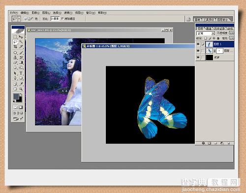 Photoshop处理艺术照片风流个性蝴蝶美女的制作教程9