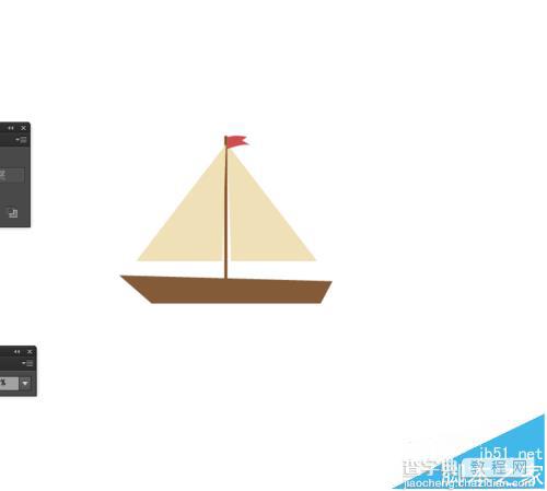 Ai怎么制作一个带帆的小船图标?6