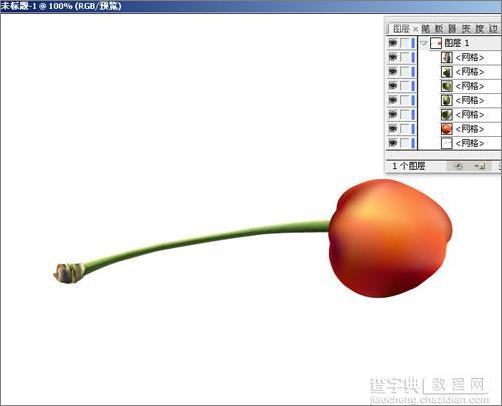 Illustrator实例教程：酸甜可口的樱桃14