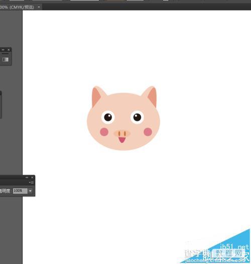 Ai中怎么画一个可爱的卡通小猪头像?9