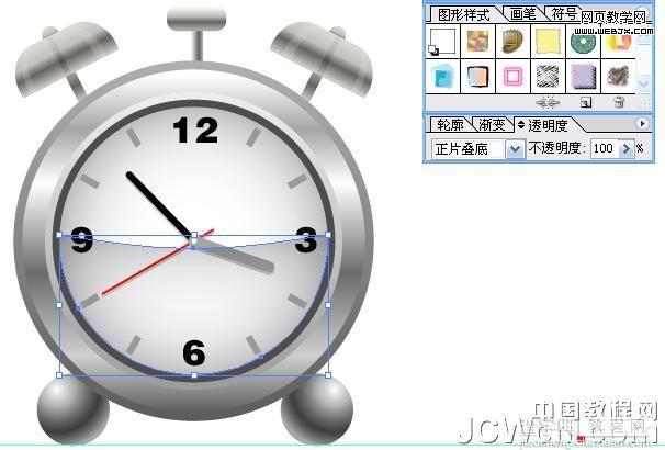 Illustrator 绘制金属质感的小闹钟42