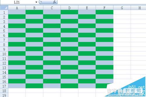 excel怎么将表格设置为国际象棋棋盘式底纹样式?8