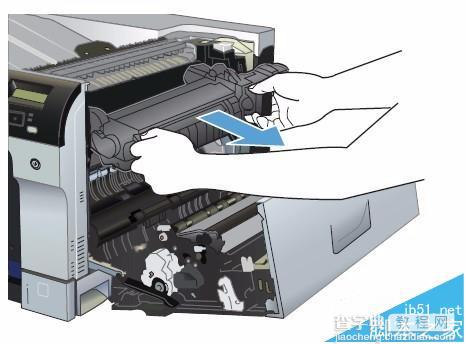 HP CP5225打印机右挡盖卡纸该怎么清除?7