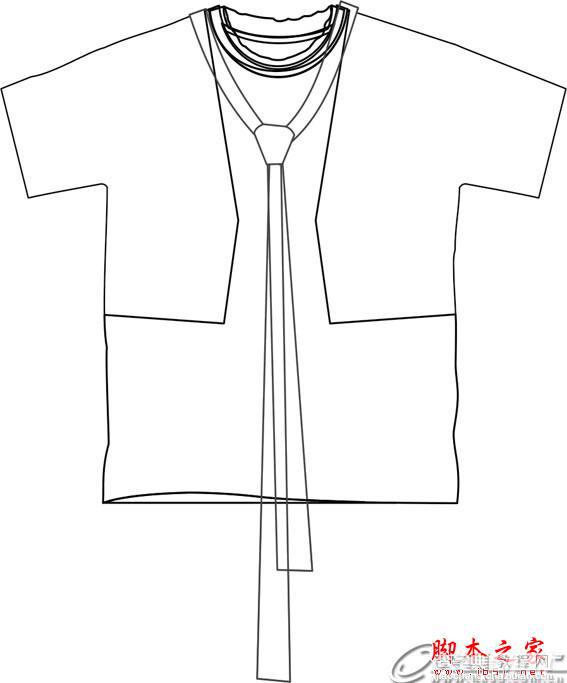 CorelDRAW(CDR)设计制作夏装男士衣服款式图实例教程图文详解10