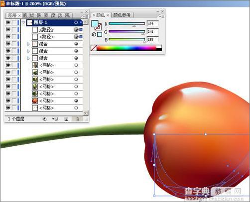 Illustrator实例教程：酸甜可口的樱桃19