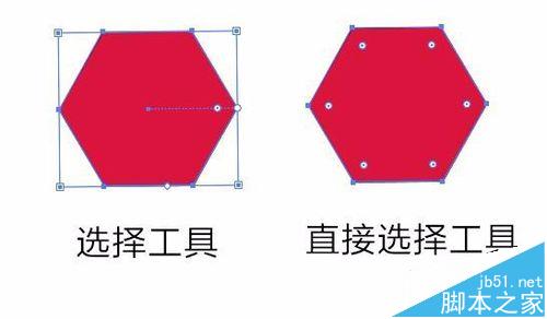 ai中正六角形怎么调整大小和角度?1