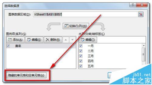 excel折线图/饼图怎么忽略数据源中的0值?10