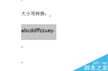 Word里的英文字母大小写怎么转换?3