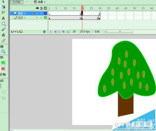FLASH怎么制作一个砍伐大树的动画?5