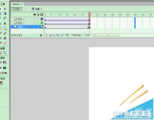 FLASH怎么制作一双筷子夹起小球的动画教程?8