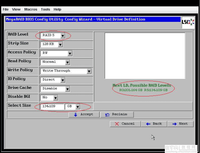 ServeRaid MR 5000 阵列卡 WebBIOS配置方法11