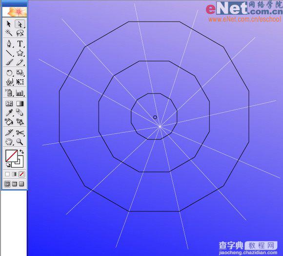 Illustrator教程:制作蜘蛛网特效图6