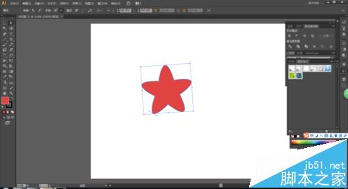 AI怎么绘制比较卡通的红色五角星圆角星型?15