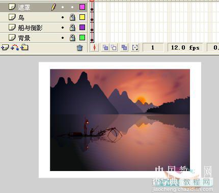 Flash实例教程:唯美渔舟唱晚23