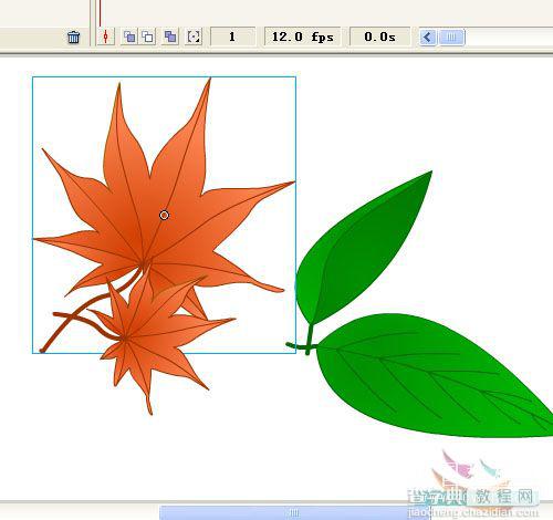 Flash鼠绘技巧：红绿色的树叶10