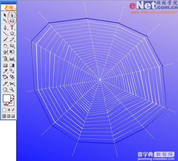 Illustrator教程:制作蜘蛛网特效图13