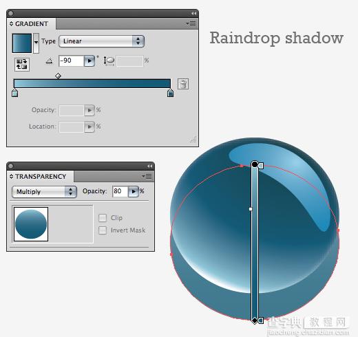 Illustrator CS4 绘制覆盖着雨滴窗口11