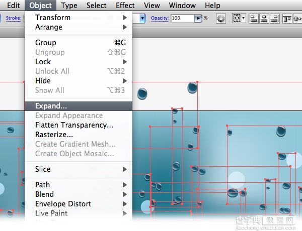 Illustrator CS4 绘制覆盖着雨滴窗口18