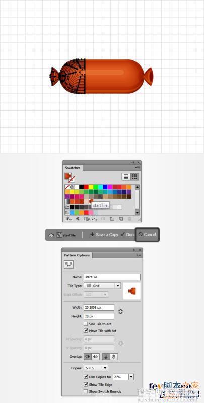 AI制作创意可爱的烤肠文字效果34