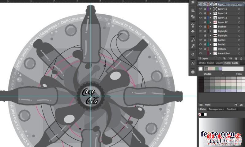 Illustrator(AI)设计制作曼陀罗可乐效果和调色分享实例教程22