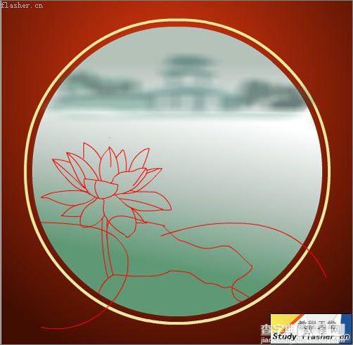 Flash8绘制中国风荷塘风景实例教程10