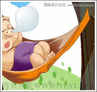 CorelDRAW绘制可爱的泡泡猪在睡觉的卡通插画21