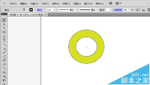 Ai怎么画圆环形状? Ai制作两色圆环的教程5