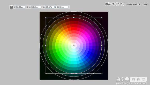 Photoshop绘制超逼真的色轮/色环配色表效果图14