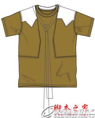 CorelDRAW(CDR)设计制作夏装男士衣服款式图实例教程图文详解26