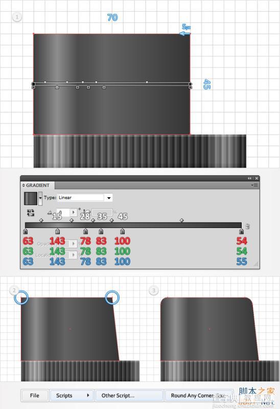 Illustrator绘制精致复杂的复古风格打火机图标29