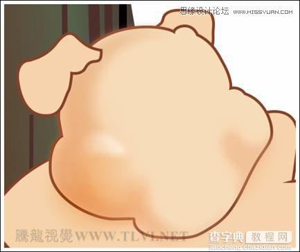 CorelDRAW绘制可爱的泡泡猪在睡觉的卡通插画11