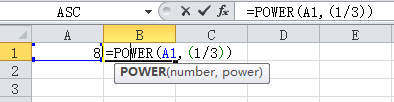 Excel怎么对一个数开n次方根?Excel开方方法汇总5