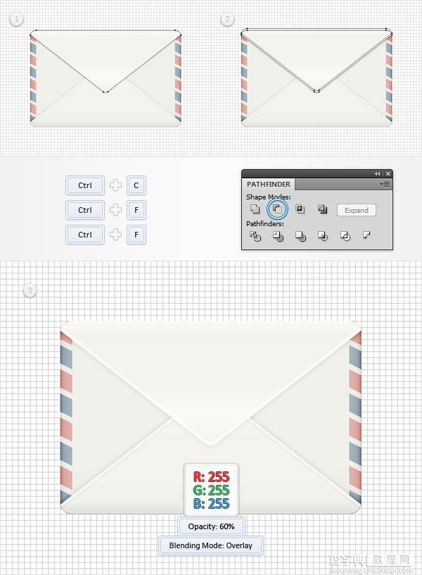 Illustrator(AI)模仿创建一个的信封插图实例教程20