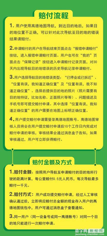 高德地图的赔付流程 导错路就赔钱最高1000元3