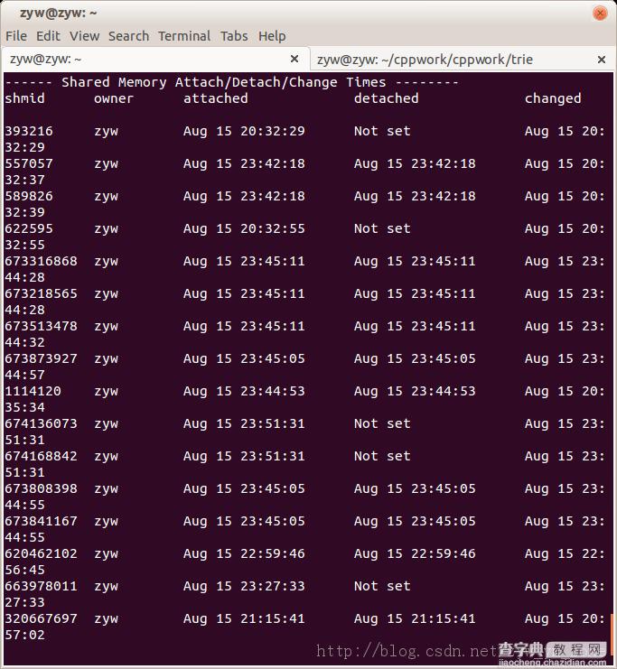 Linux ipcs命令与ipcrm命令的用法详解1