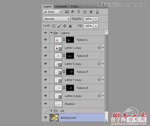 Photoshop CS6设计制作超酷的秋季风格3D立体字56