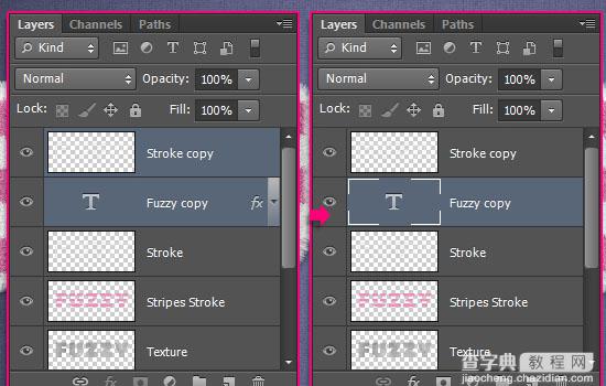 PhotoShop(PS)设计创建可爱的毛茸茸条纹文字效果实例教程32