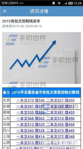 手机高考帮查看2015高考各省录取分数线的教程4