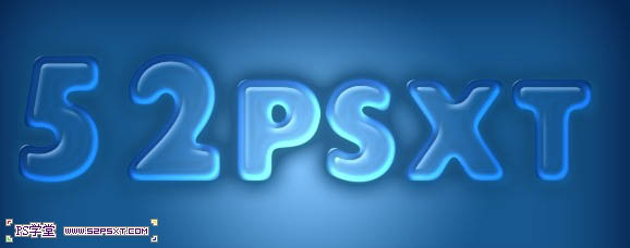 Photoshop设计制作出梦幻的蓝色高光水晶文字特效14