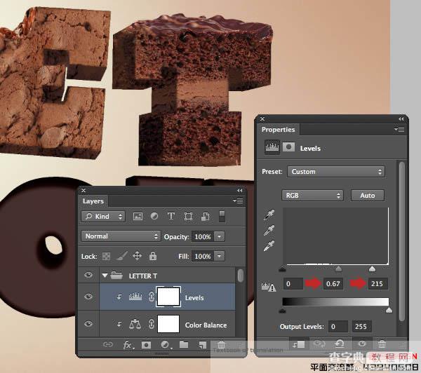 Photoshop设计制作出逼真的巧克力糖果立体字56