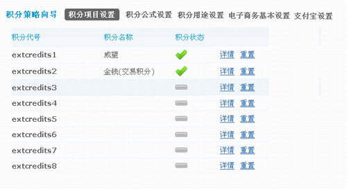 Discuz! 积分策略向导功能详解2