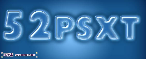 Photoshop设计制作出梦幻的蓝色高光水晶文字特效21
