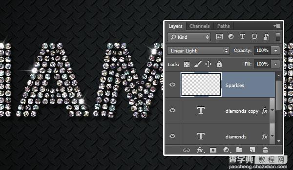 PS利用图层样式制作漂亮的闪亮钻石字20