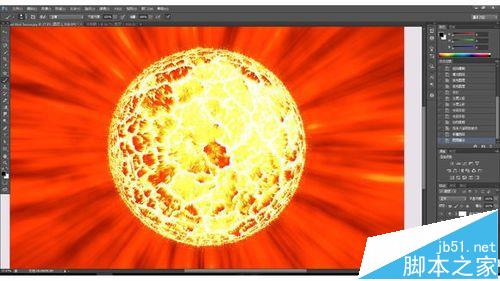 PS怎么将龟裂的土地照做出星爆特效的样子?35