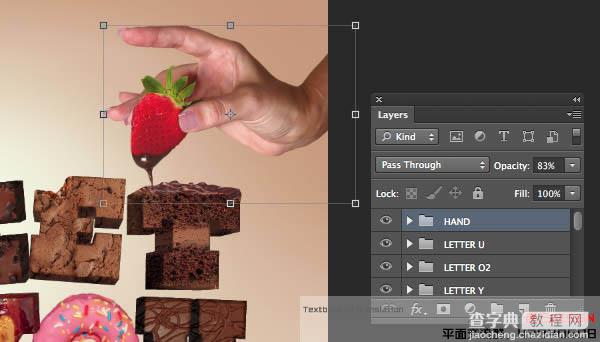 Photoshop设计制作出逼真的巧克力糖果立体字84