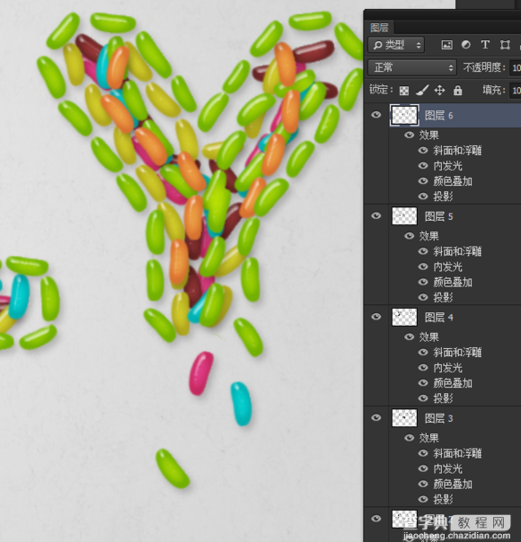 教你用PS制作漂亮的糖果堆积文字效果42