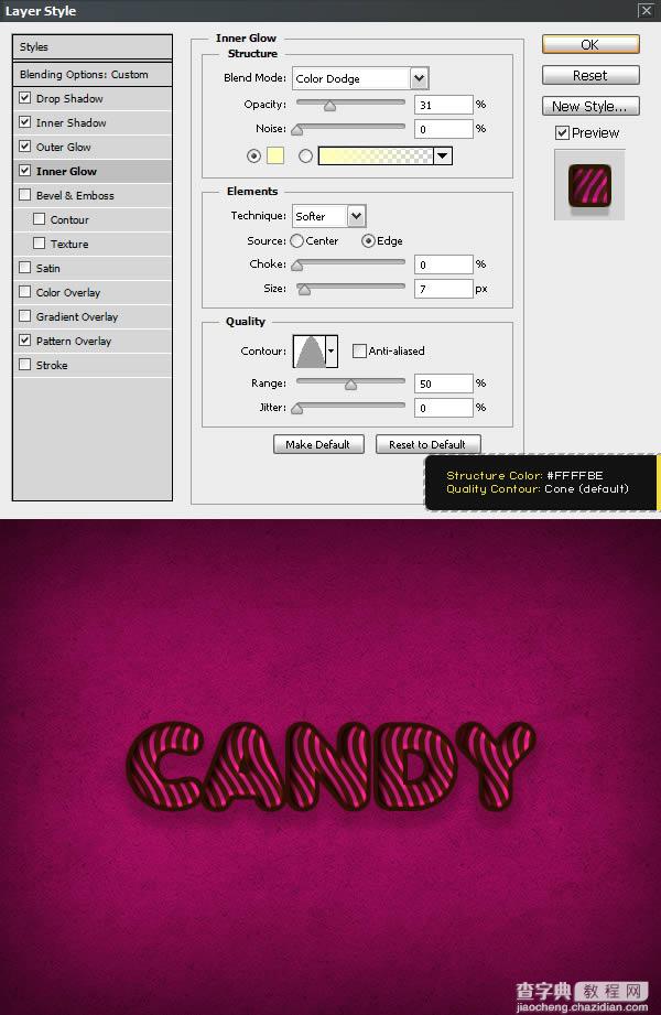 PhotoShop设计制作出可爱的纹理糖果文字特效教程13