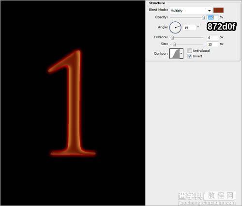 Photoshop 制作光度较暗的火焰字5